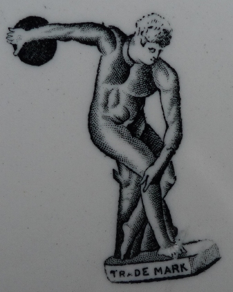 Victorian trademark image with Discobolus of Myron