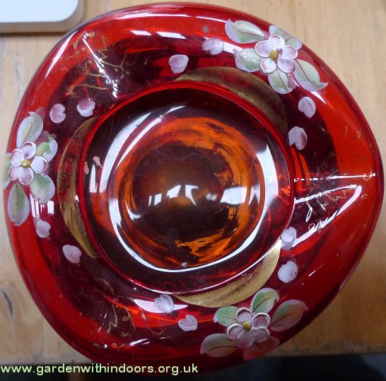 bohemian glass ashtray