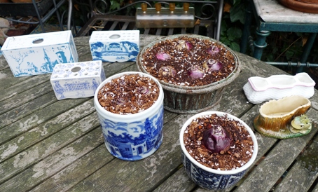 bulb pots and flower bricks
