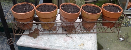 pots in a rack